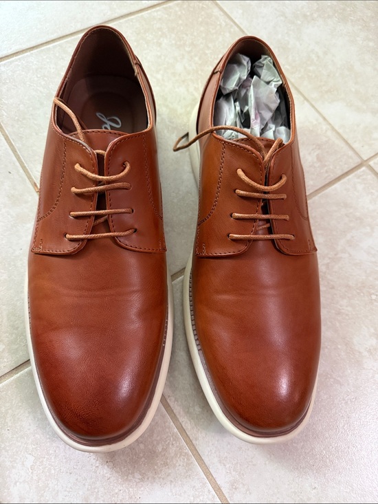 Jousen Other - Jousen Milan Men's Casual Derby Shoes in Brown - Classic Leather Lace-Up Sz 12